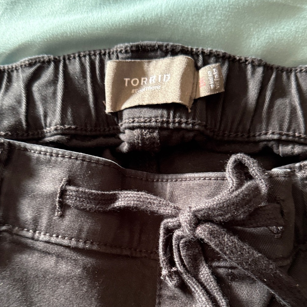 Torrid Black Drawstring Cargo Pants - image 1